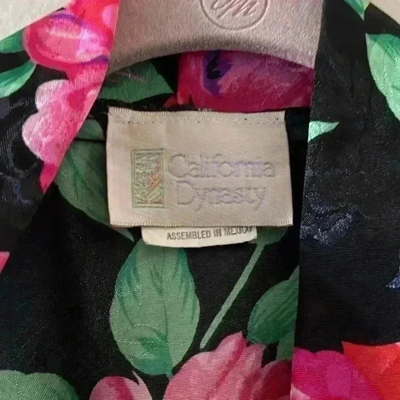 Vintage California Dynasty Women’s Floral Robe Size Medium - Picture 2 of 5